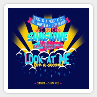 Stray kids sunshine lyrics Sticker